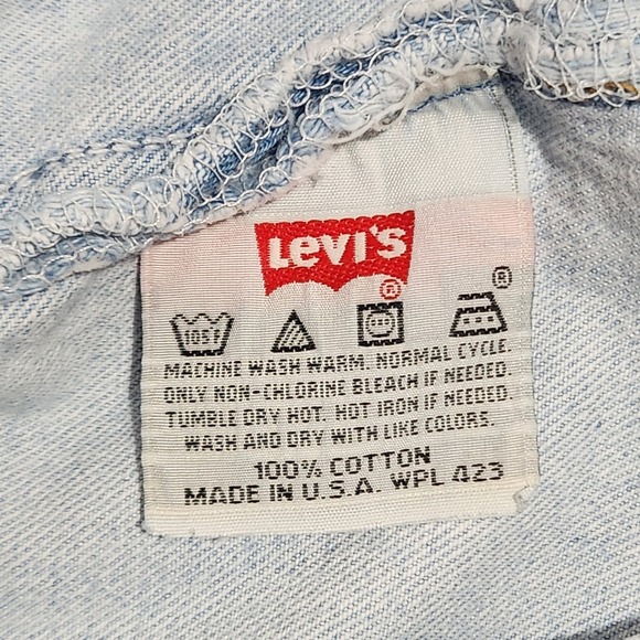Levi's 501 Jeans Men's 38x30 Button Fly USA Made Light Wash Vintage - Picture 6 of 12